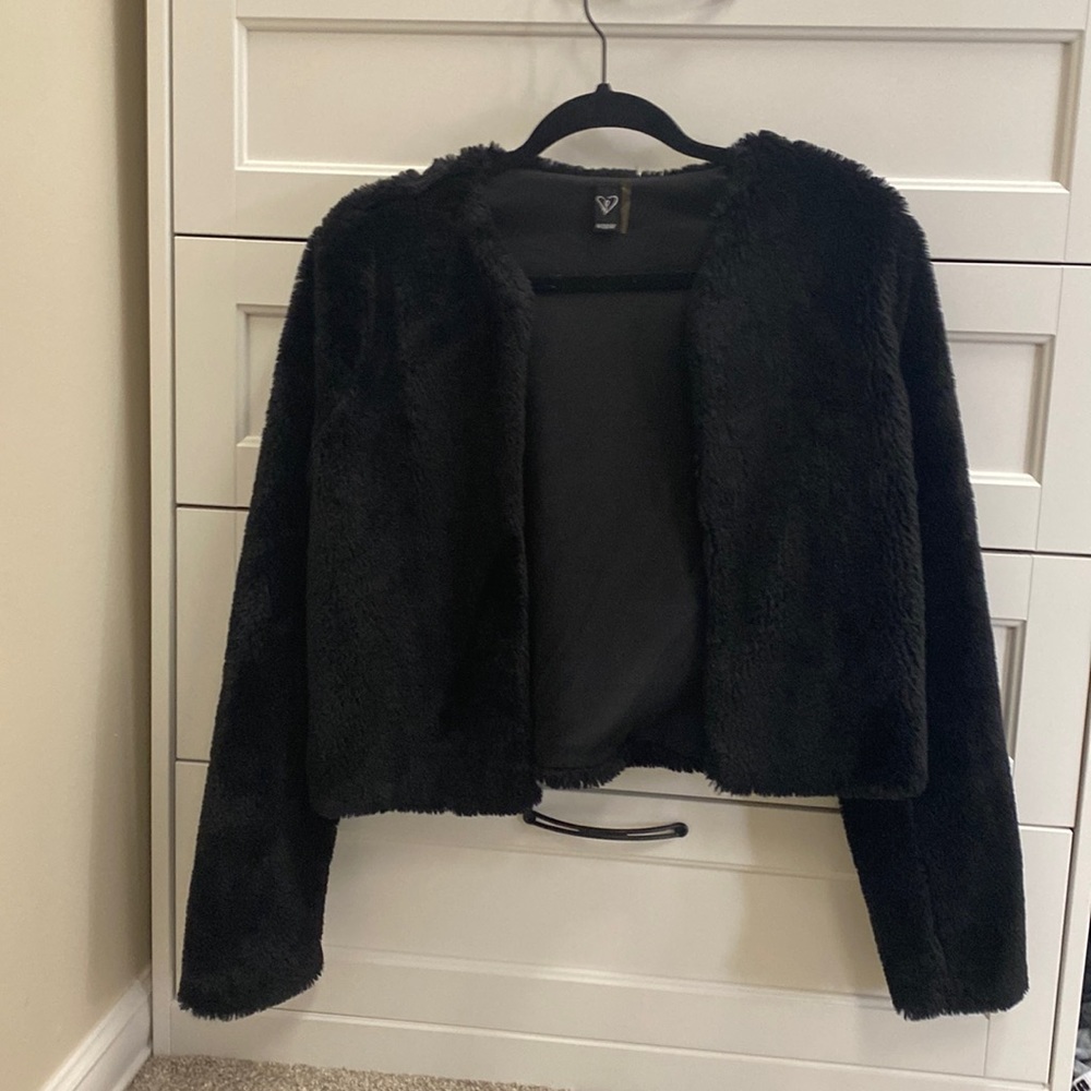 Black fur jacket